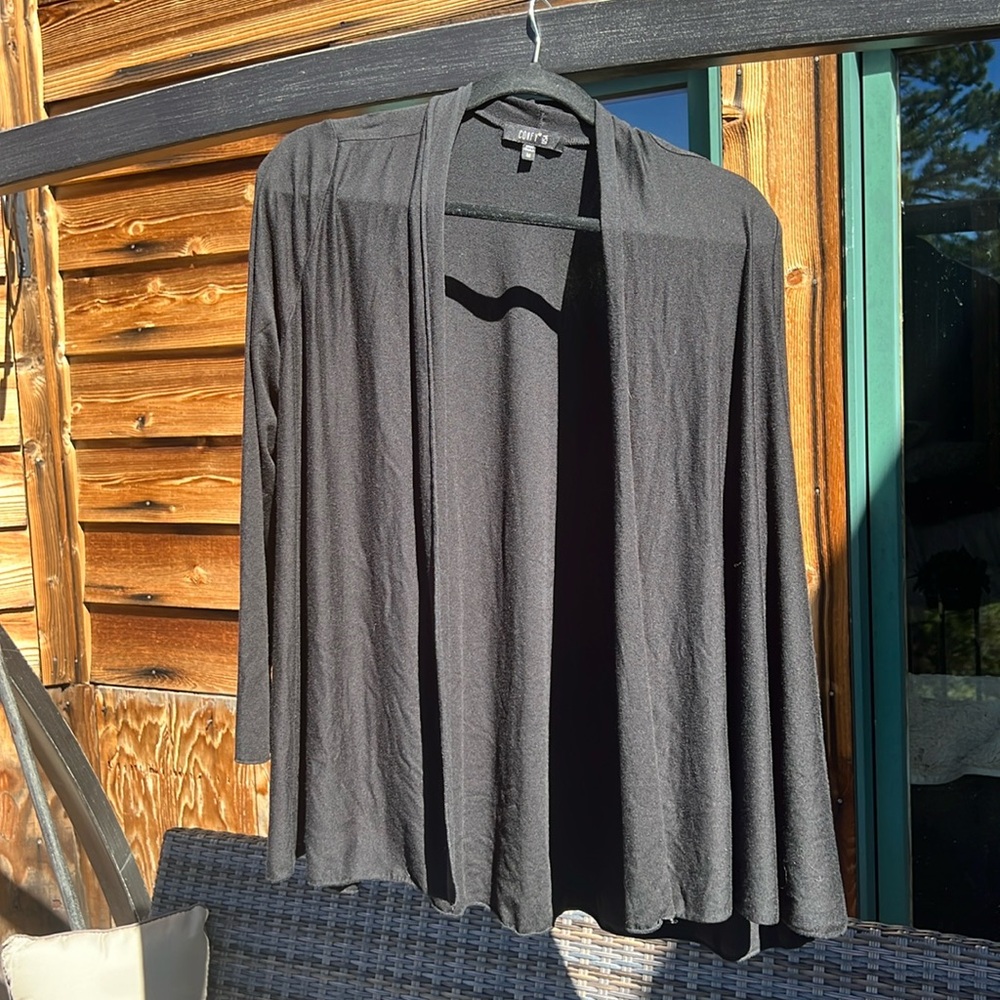 Comfy USA Black Cardigan, Medium